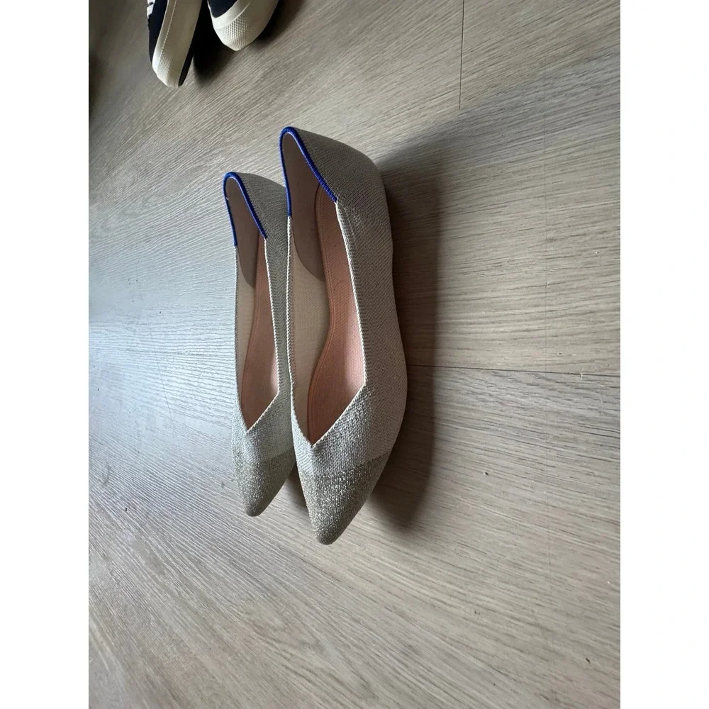 Rothys The‎ Point Diamond Metallic Sparkle Pointed Toe Flats Shoes Womens 10.5